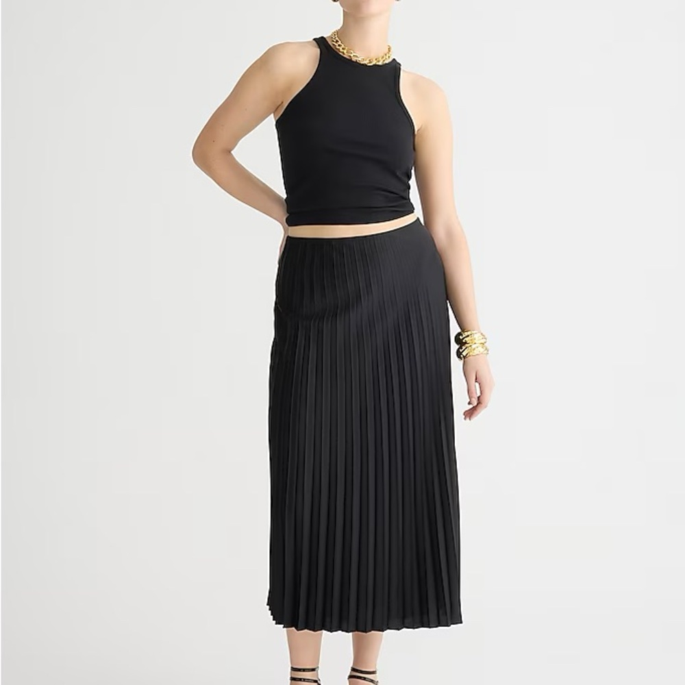 J. Crew NEW Gwyneth Pleated Midi Skirt